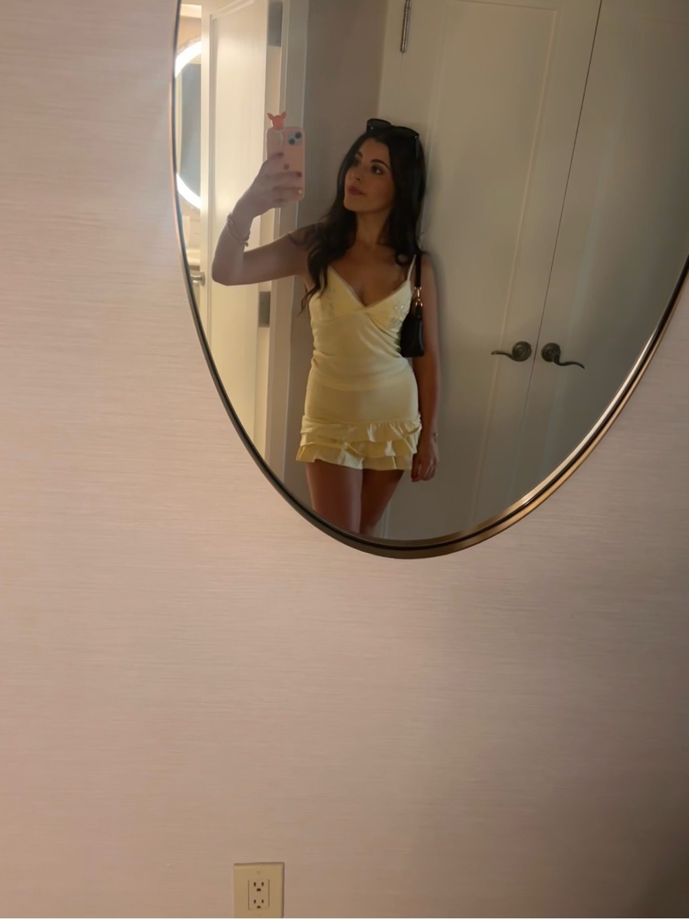 SUBDUED yellow set: Top and mini skort.